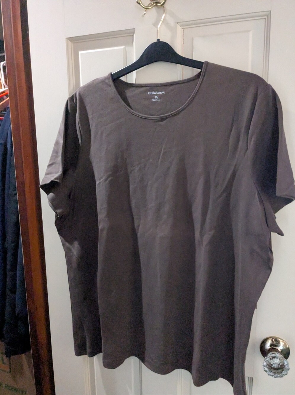 croft & barrow Women's Crew Neck T-Shirt — Brown